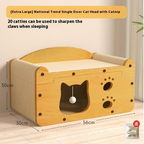 Corrugated Paper Cat House Luxury Double Layer