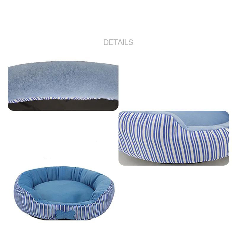 Round Striped Bone Nest For Pets Pomeranian Nest For Small And Medium Dogs Universal For All Four Seasons
