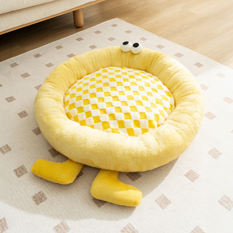 Elf Briquettes Plush Kennel Sleeping Mat Autumn And Winter Warm Thickened Than Bear Teddy Dog Bed Cat Bed Pet Nest