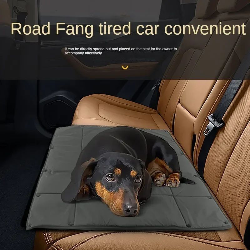 Portable Dog Travel Bed, 3-in-1 Pet Carrier, Mat And Cushion, Collapsible Water And Dirt Resistant Kennel