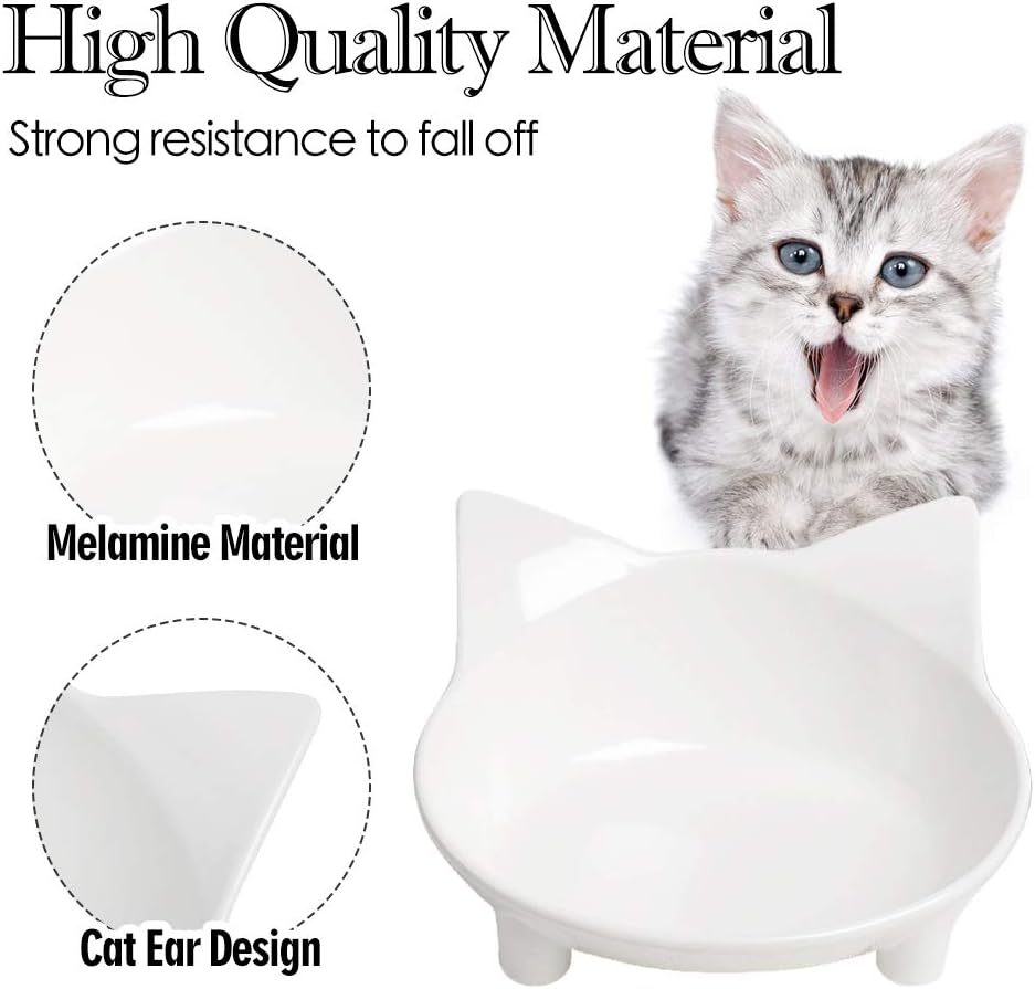 Cat Bowls Non Slip Cat Food Bowls Pet Bowl Shallow Cat Water Bowl To Stress Relief Of Whisker Fatigue Dog Bowl Cat Feeding Wide Bowls For Puppy Cats Small Animals