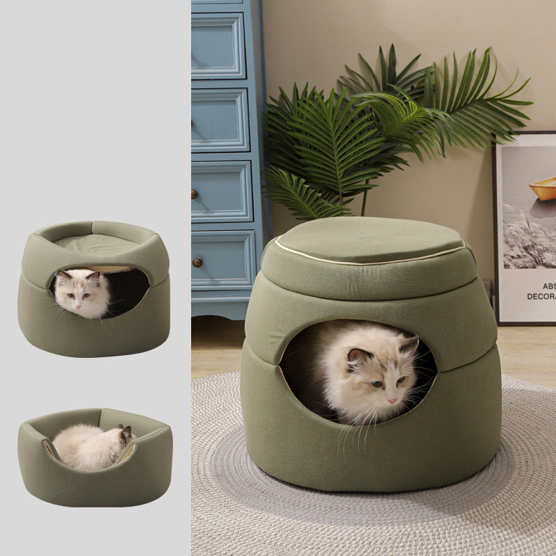 Tree Hole Cat Litter, Multi-functional Four-season Small Dog And Cat Universal Teddy Pomeranian Warm Kennel