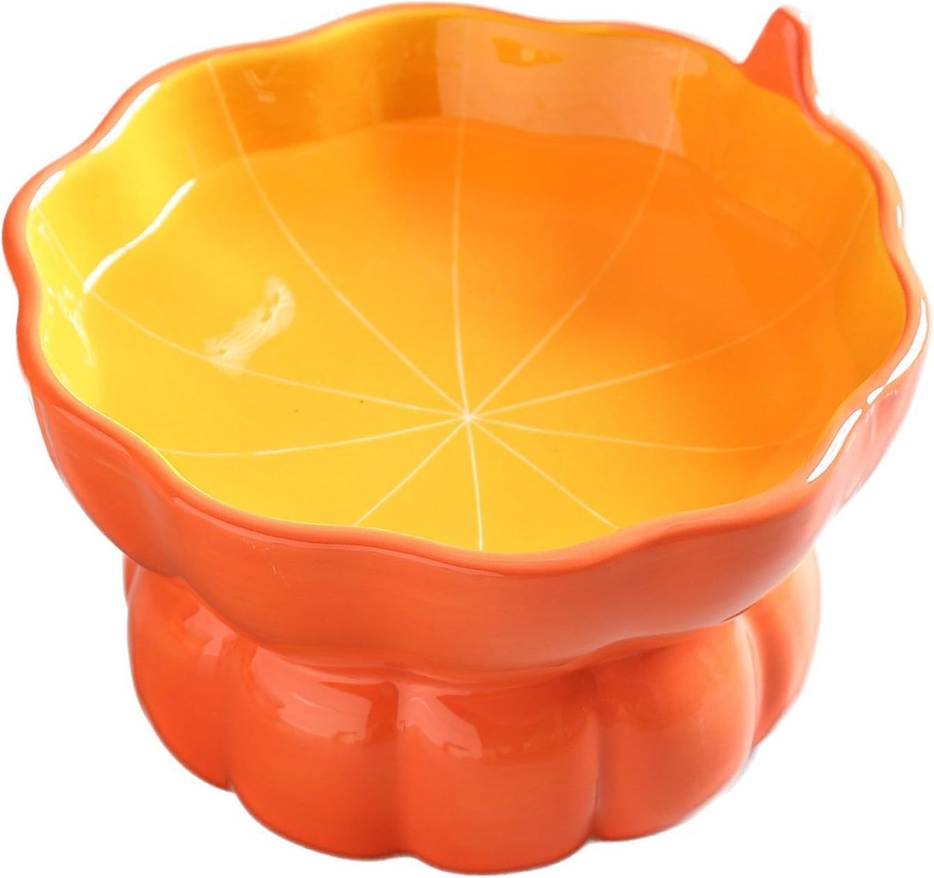 Ceramic Raised Cat Food Bowl - Pink Elevated Dish For Indoor Cats With Anti-Vomiting And Spinal Protection