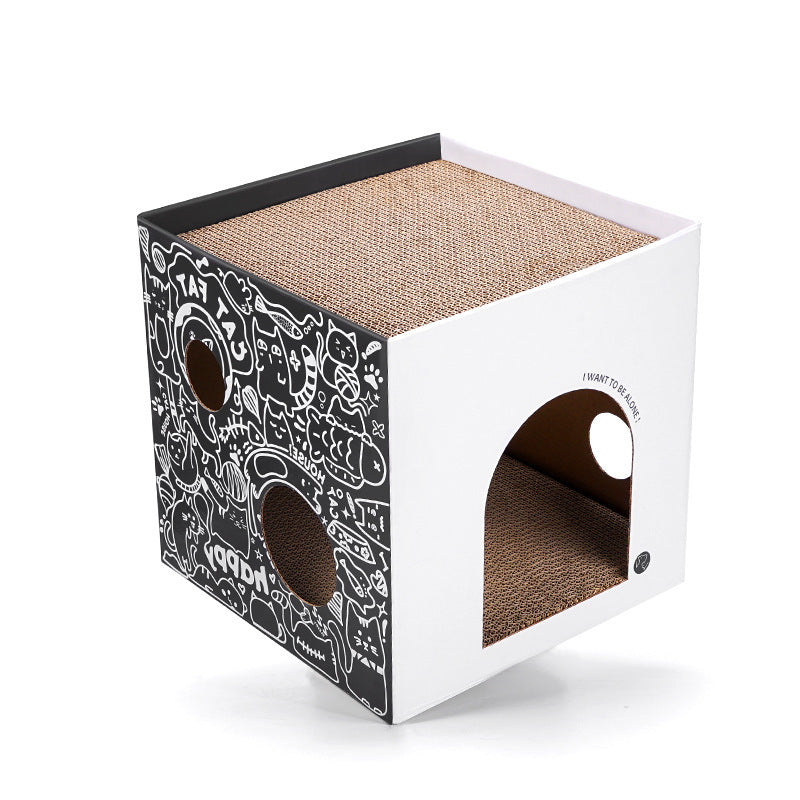 Simple Vertical Cat Villa Double-layer Corrugated Paper