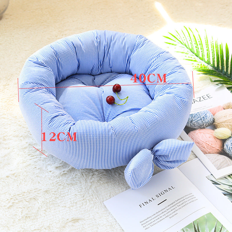 Small Square Nest Teddy Bichon Pet Kennel Dog Mat Four Seasons Universal Warm Nest
