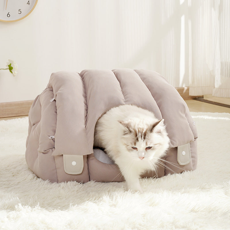 Dual-purpose Arched Cat Nest Fully Enclosed And Warm Cat Nest Soft And Comfortable Sofa Pet Nest Universal Deformable For Cats And Dogs