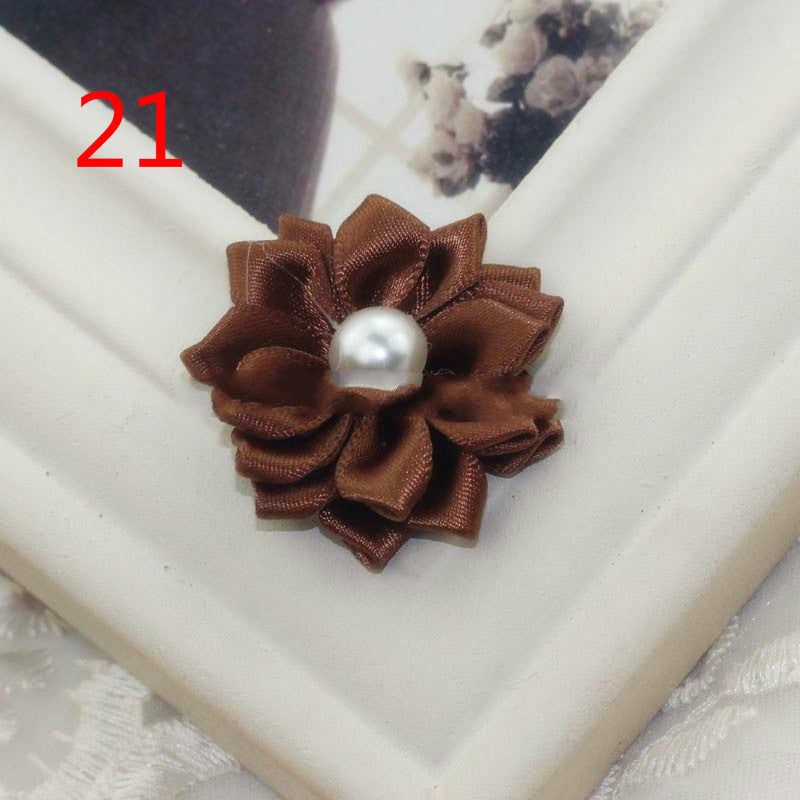 Ribbon Handmade Pearl Flowers