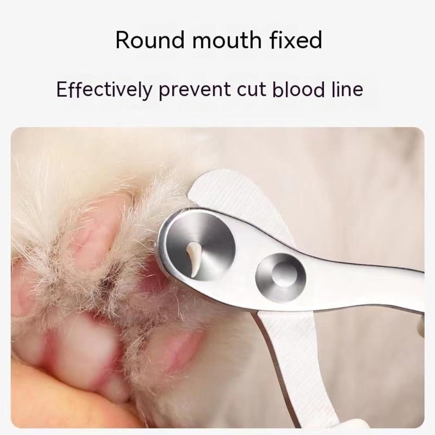 Cat Nail Clippers With Circular Cut Hole Avoid Over Cutting Pet Nail Clippers Sharp Angled Blade Professional Paw Trimmer Set For Novice Pet Families