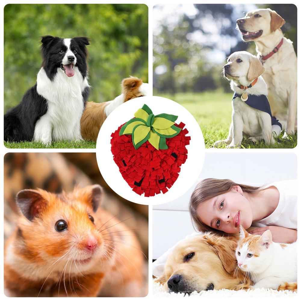 Mat Interactive Pet Sniffing Slow Feeder Mat Pet Forage Slow Feed Mat With Strawberry Shape For Animals Dog Puppy Cat Rabbit
