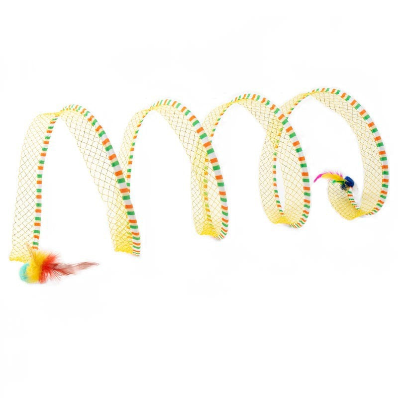 Cat Toy Cat Tunnelcat Teasing Stick Long Pole Bite-resistant Self-pleasure Boredom Relief Feather Supplies