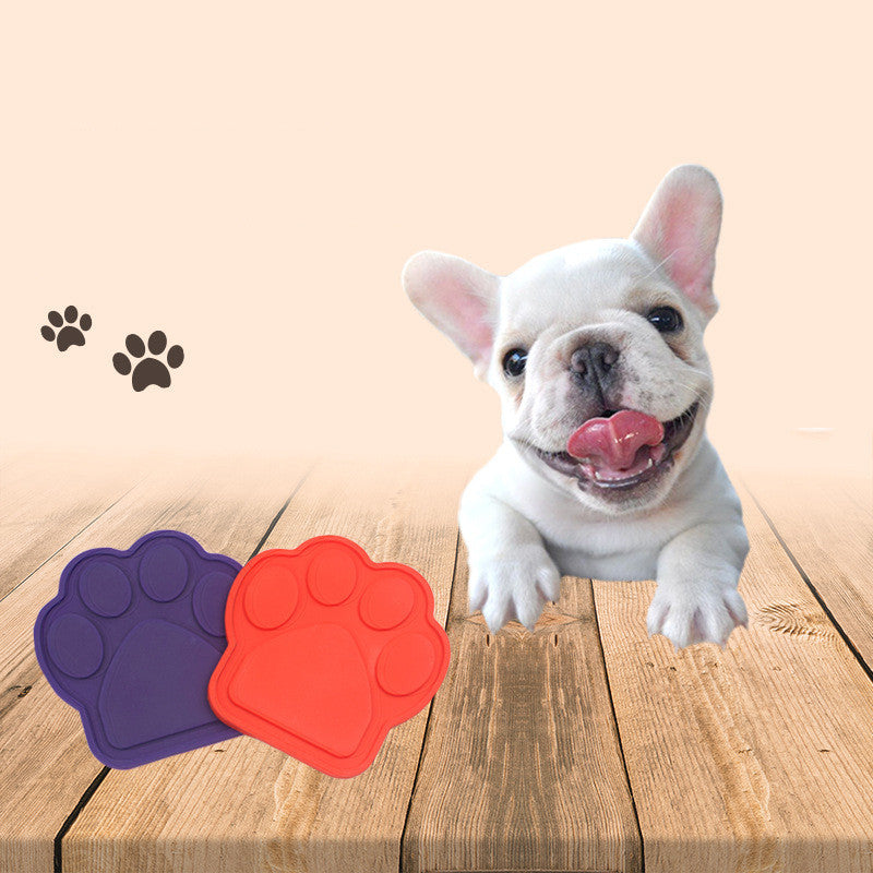 Pet Bathing Silicone Suction Cup Fixed Bowl Eating Slowly To Divert Attention Dog Paw Pad