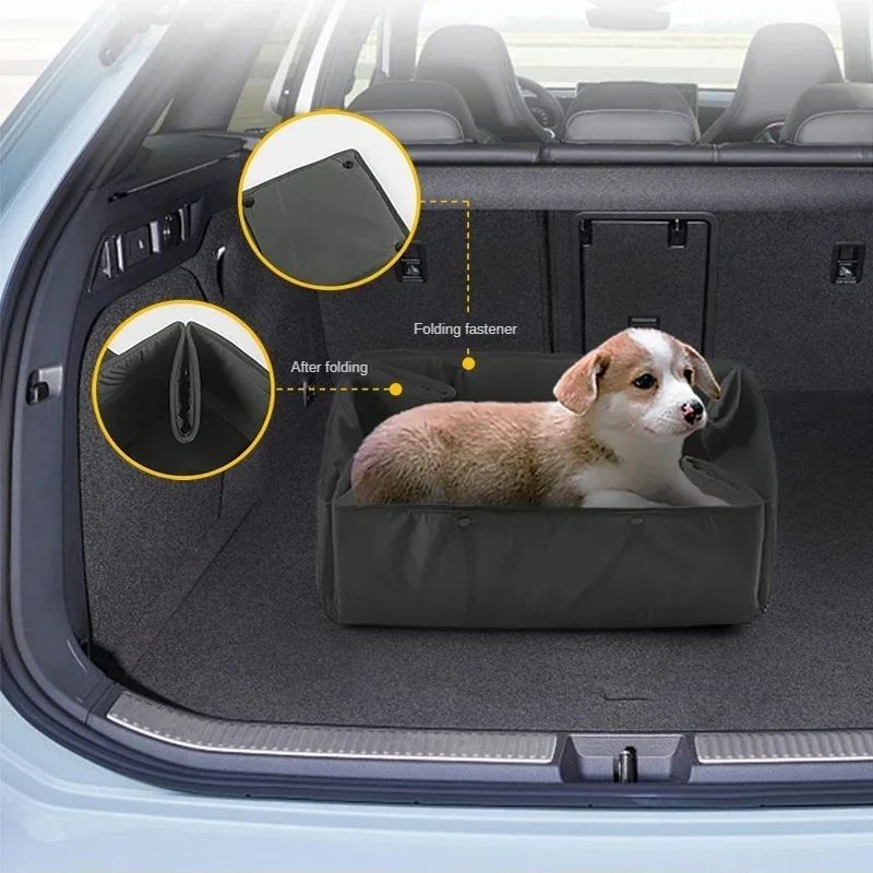 Portable Dog Travel Bed, 3-in-1 Pet Carrier, Mat And Cushion, Collapsible Water And Dirt Resistant Kennel