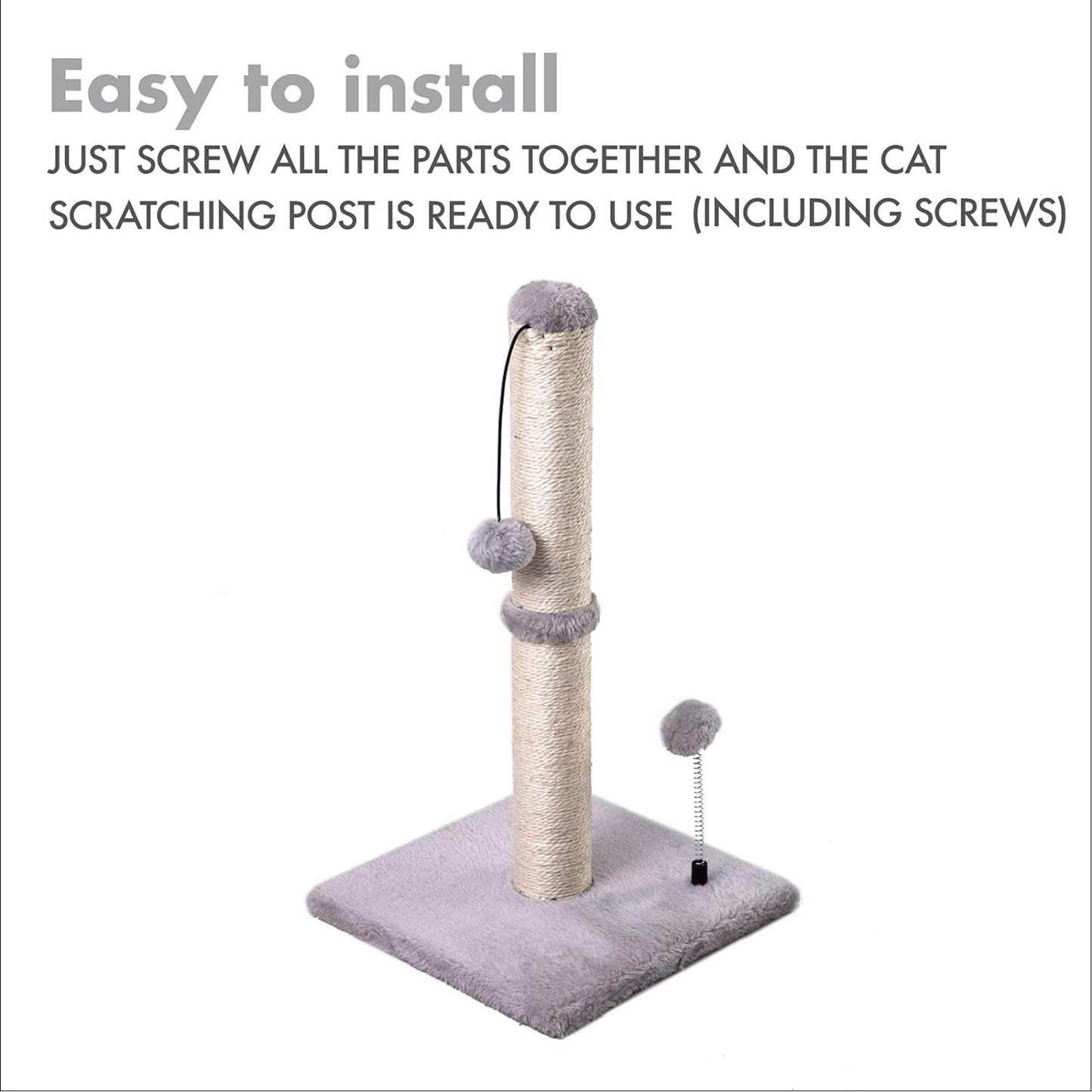 Cat Scratching Post Premium Basics Kitten Scratcher Sisal Scratch Posts With Hanging Ball For Kittens Or Smaller Cats