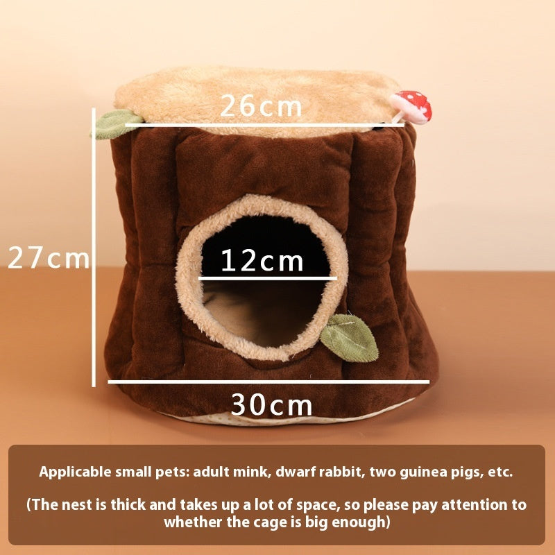 Rabbit Washable Hanging Winter Stump Nest