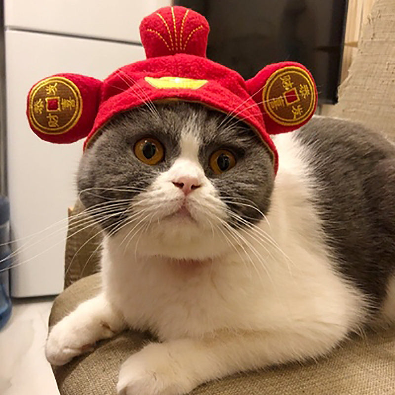Funny Pet Dog Cat Costume Warm Hat Photo Props Headwear