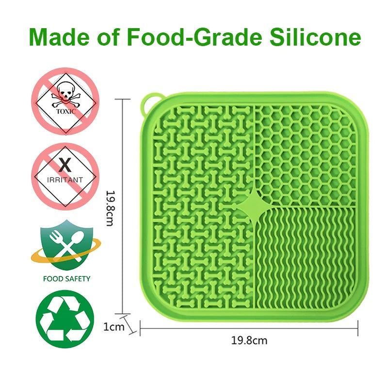 Dog Licking Mat Slow Feeder Premium Lick Pad With Suction Cups For Dog Anxiety Relief Slow Feeder Dog Bowls Pet Placemat