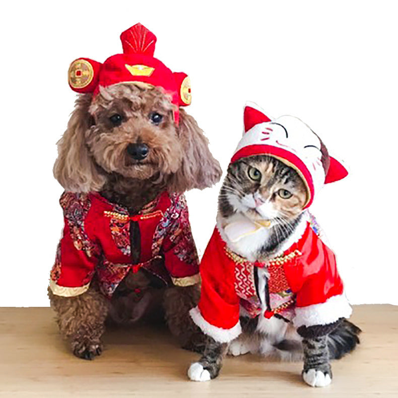 Funny Pet Dog Cat Costume Warm Hat Photo Props Headwear