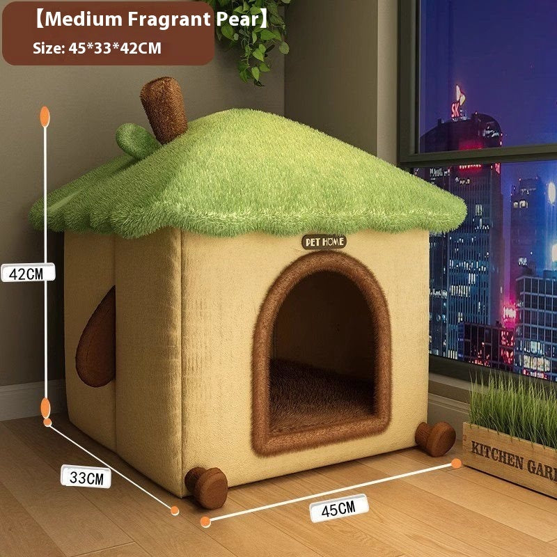 Cat Nest Winter Warm Semi-closed