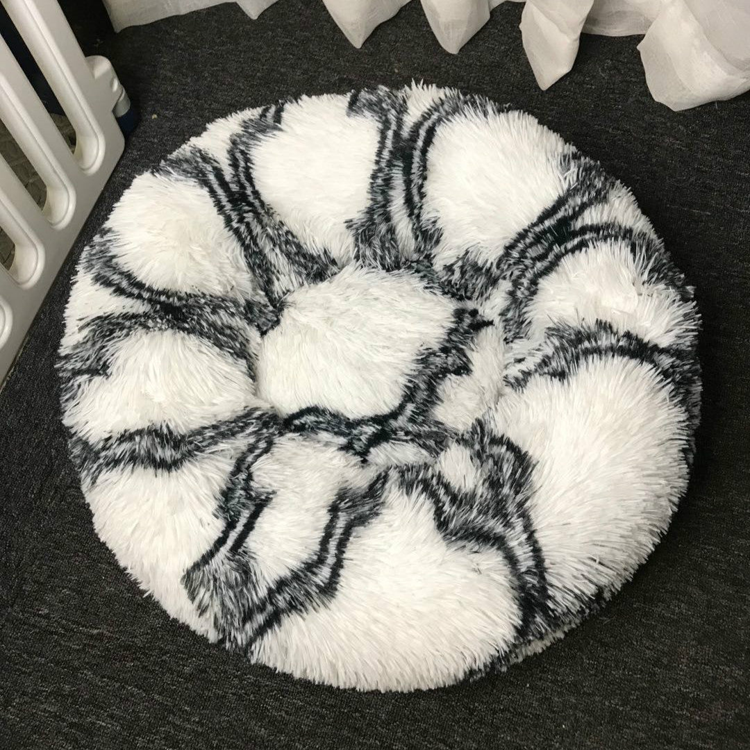 Dog Cat Plush Round Nest Pet Winter Mat Pet Product Accessories Bed Multicolor Multi Size Cat Litter Dog Litter