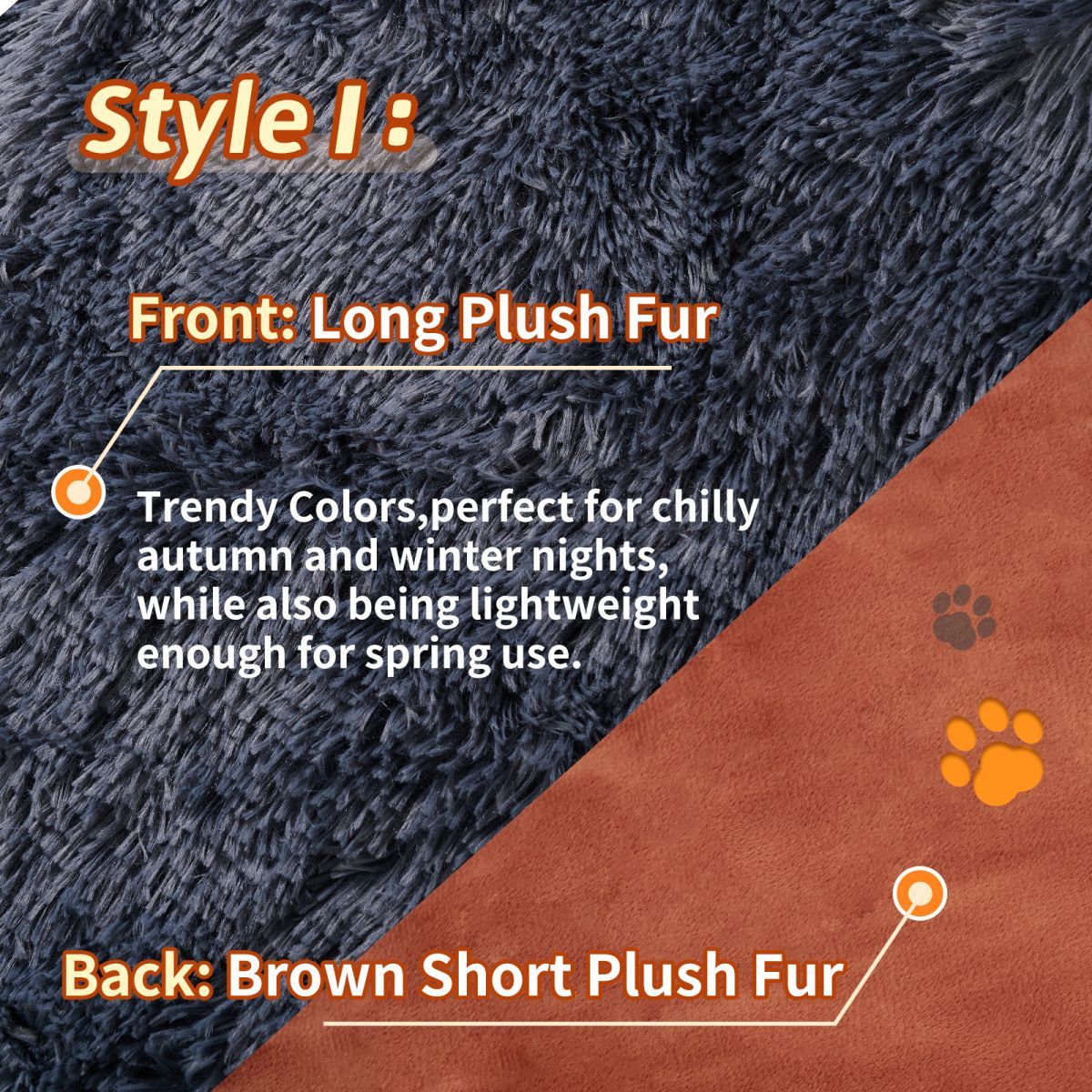 Grey Pet Cushion Plush Warm Dog Blanket Four Seasons Available Cat Blanket Dog Dual Purpose Pet Cushion Sofa