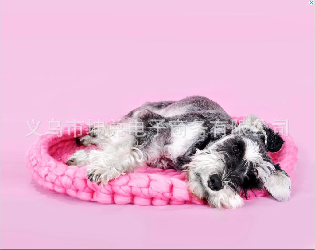 Pet's nest woven with coarse wool