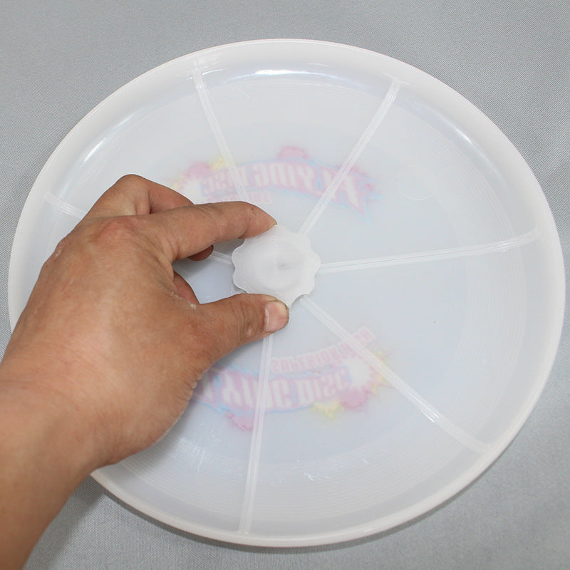 Colorful color changing luminous ufo flying saucer