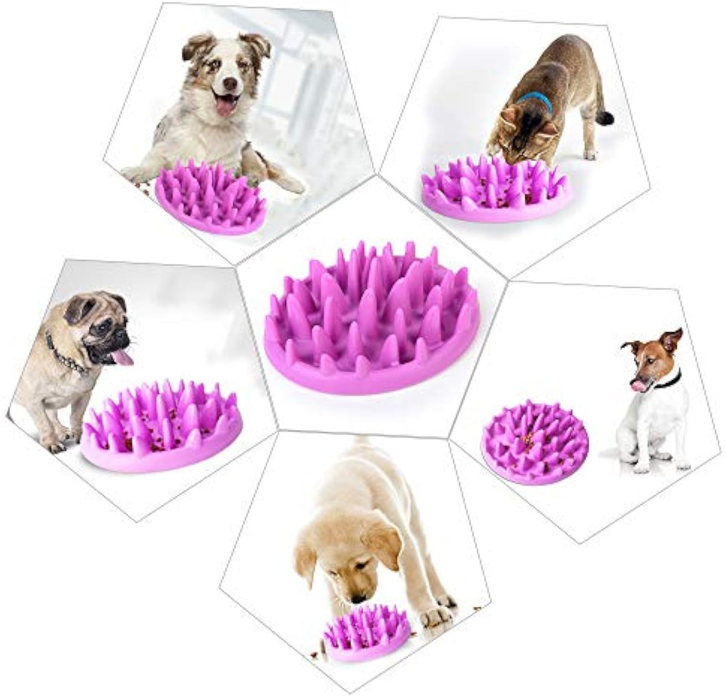 Cat Slow Feeder Bowl Non-Slip Cat Feeding Bowl Anti-Choking Dog Food Bowl Jungle Puzzle Cat Catch Interactive Feeder Suitable For Dog