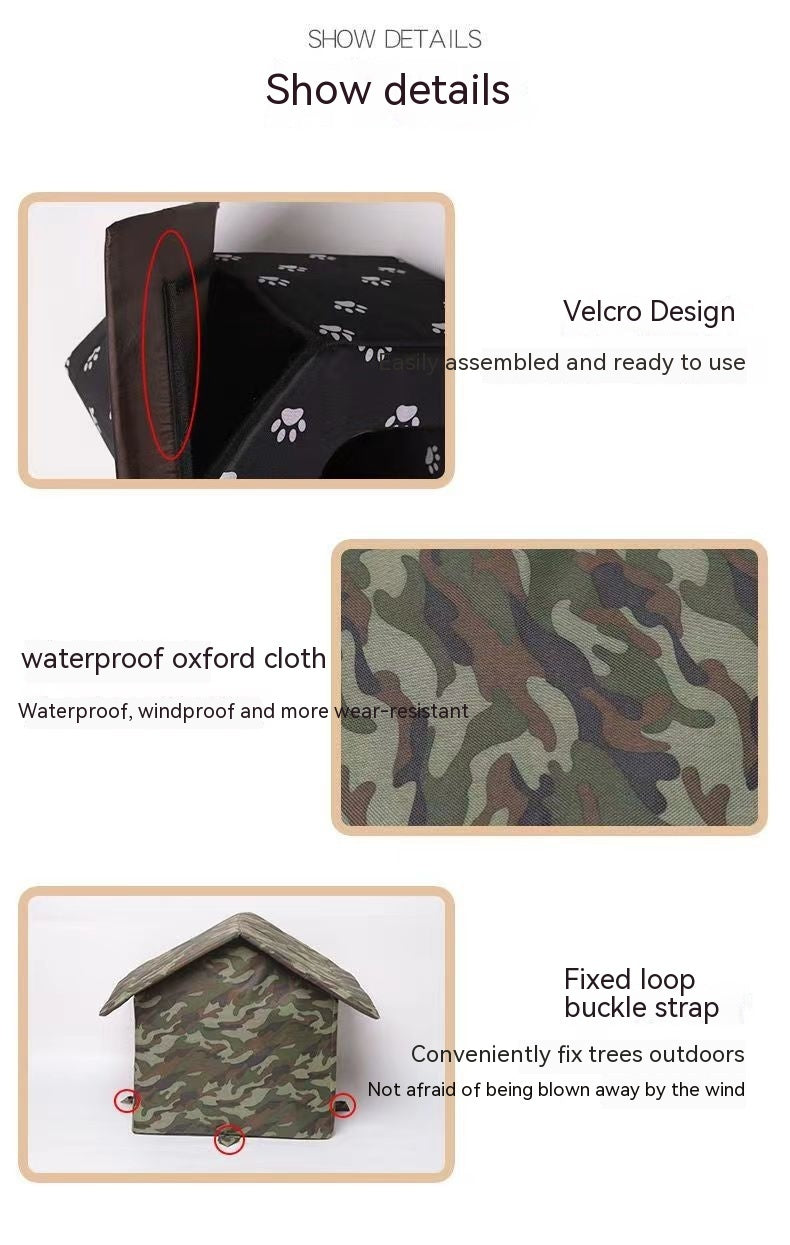 Household Rain-proof Winter Warm Removable And Washable Cat Nest