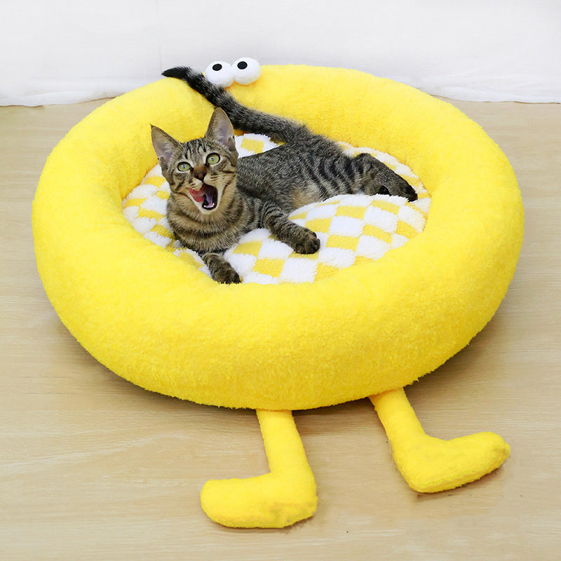 Long Plush Nest For Pets, Thick And Warm Mat For Small And Medium Shiba Inu, Deep Sleep Nest For Puppies, Autumn And Winter
