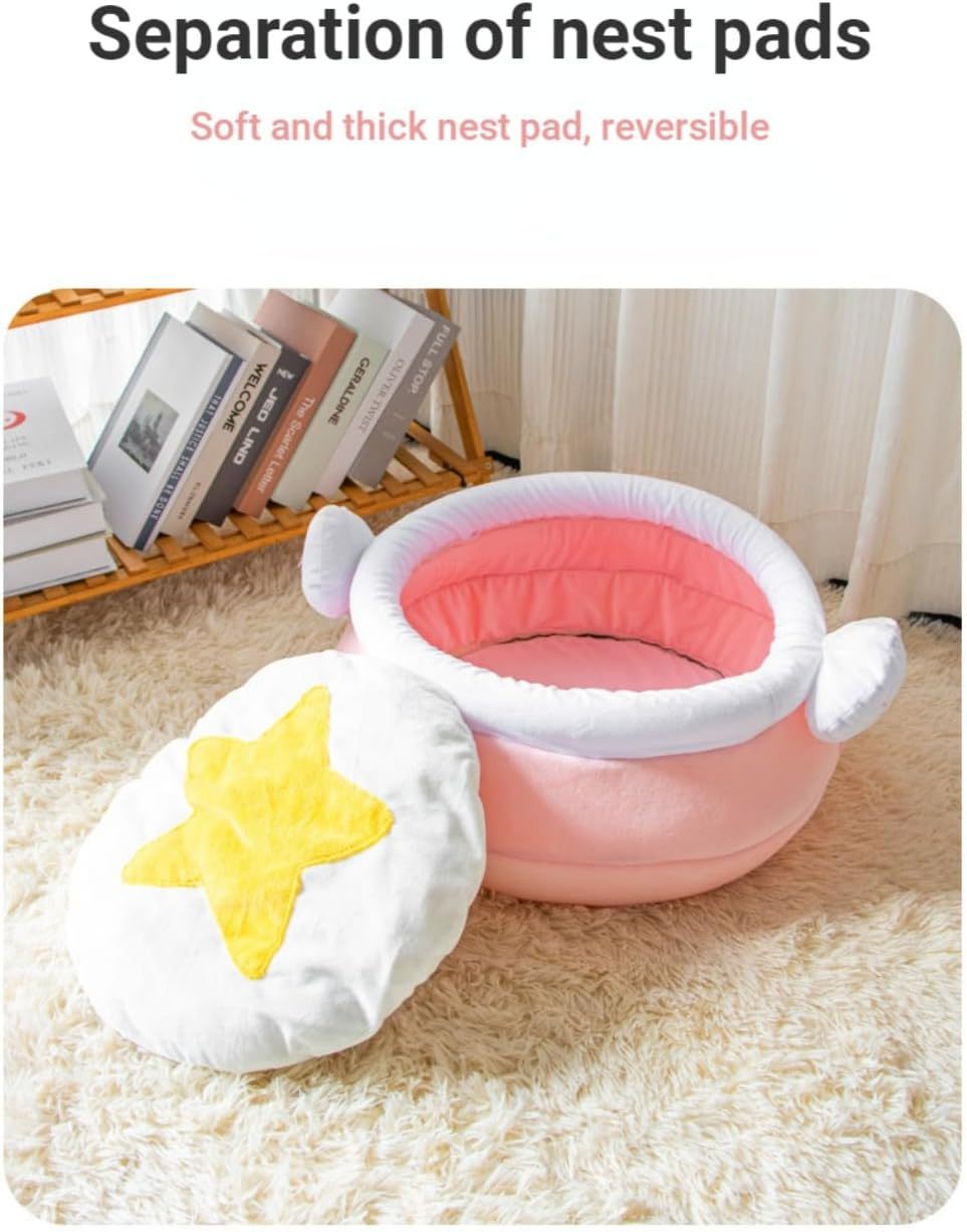 Cat Nest Honey Pot Magic Shape Cat Sofa Bed Cute And Comfortable Pet Cat Nest Warm Large Space Soft Pet Bed Suitable For Small Cats And Dogs