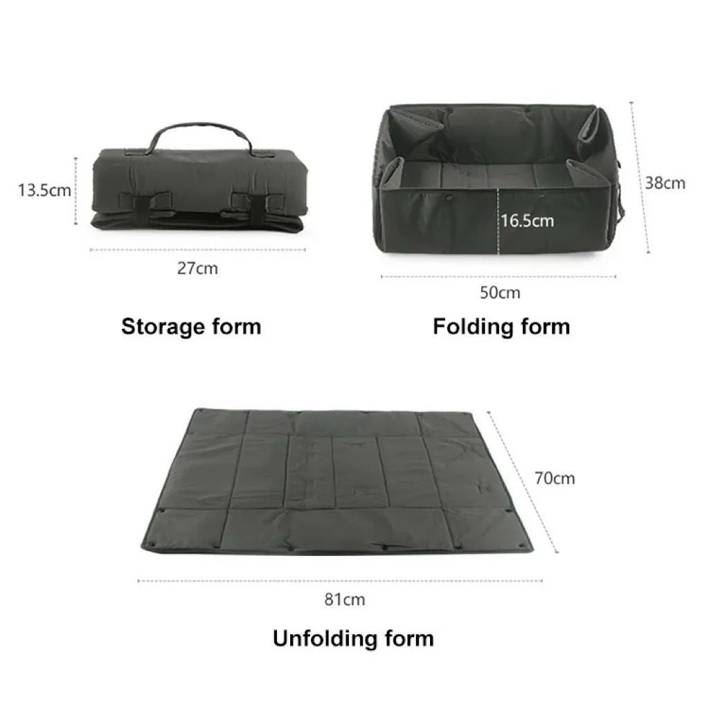 Portable Dog Travel Bed, 3-in-1 Pet Carrier, Mat And Cushion, Collapsible Water And Dirt Resistant Kennel