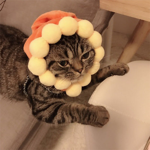 Funny Pet Dog Cat Costume Warm Hat Photo Props Headwear