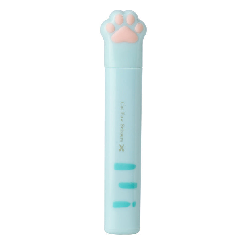 Cat Paw Mini Scissors Stainless Steel Craft Scissors Small Folding Safety Scissors Portable Cartoon Cute Mini