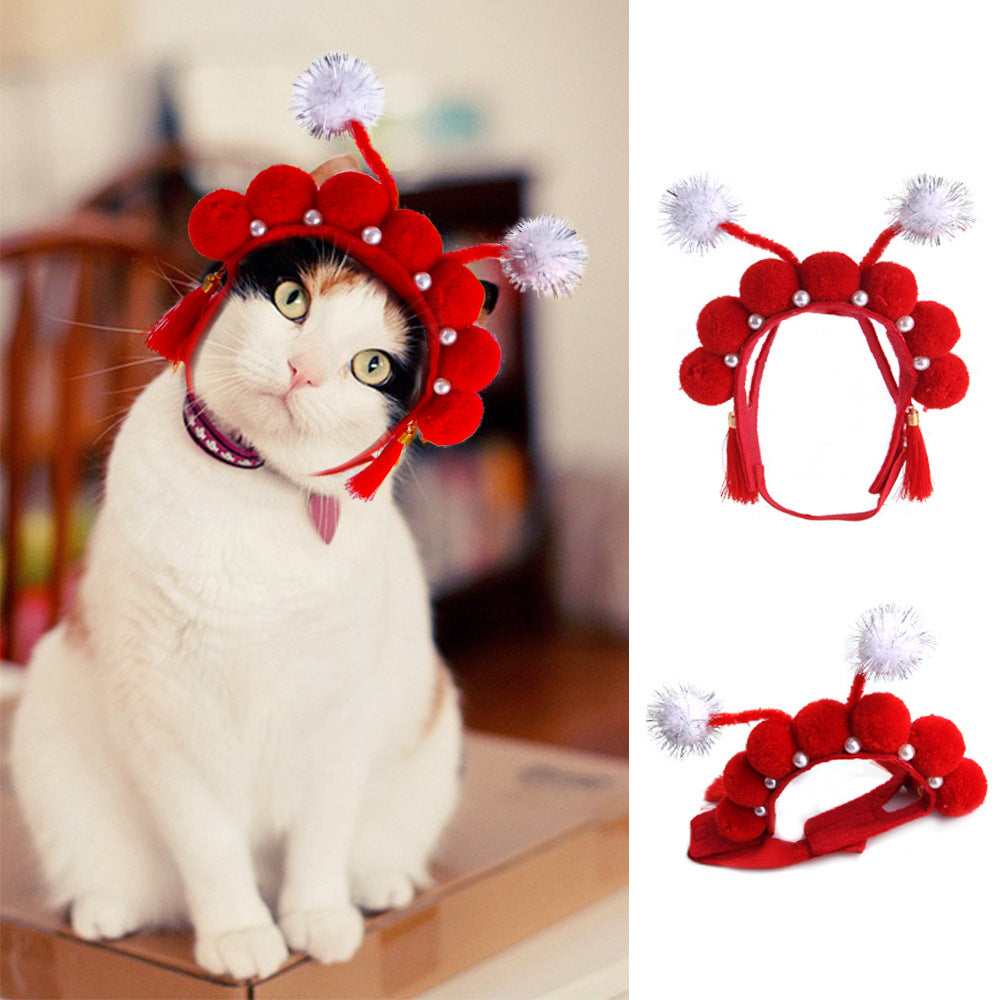 Funny Pet Dog Cat Costume Warm Hat Photo Props Headwear