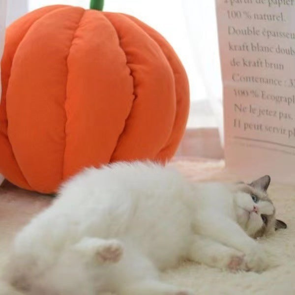 Cat House Pet Bed Pumpkin Nest Cattery Deep Sleep Keep Warm In Winter Semi-enclosed Cat Sleeping Bag Kennel Cat Products