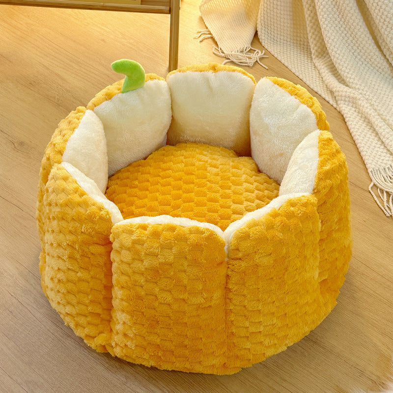 Pumpkin Nest For Halloween Warm Pet Mat Cat's Nest Kennel Four Seasons Universal Fall And Winter