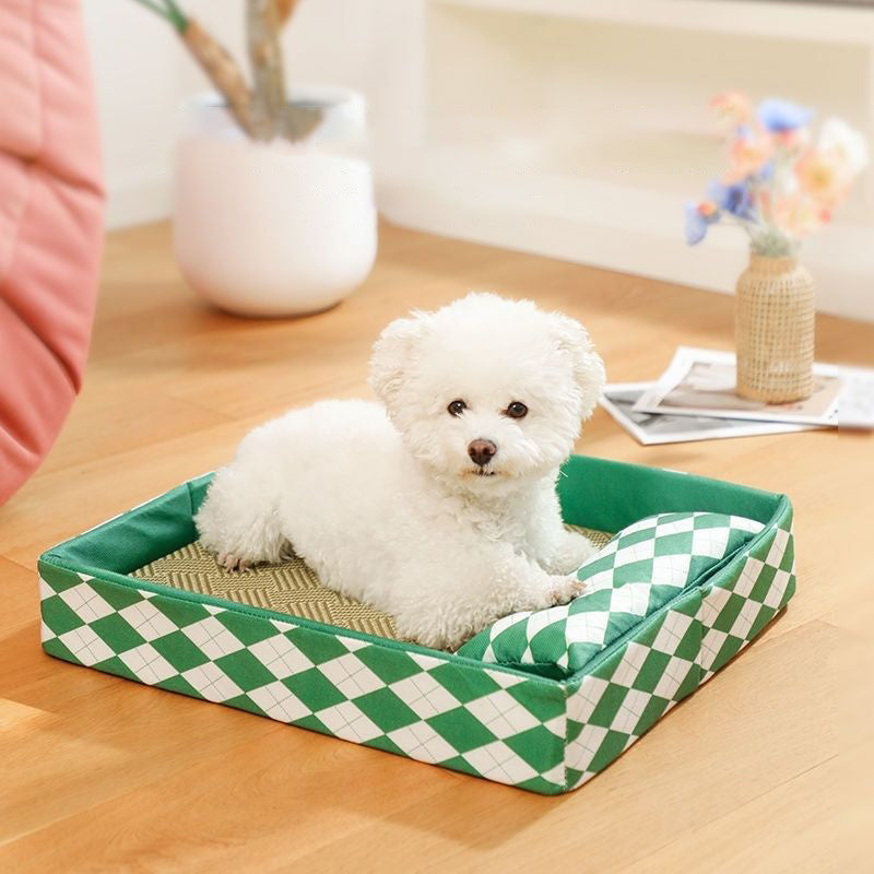 Cat Litter Summer Rattan Mat Four Seasons Universal Cat Bed Summer Cat Sleeping Nest Kitten Kitten Can Not Be Removed And Washed Pet Bed
