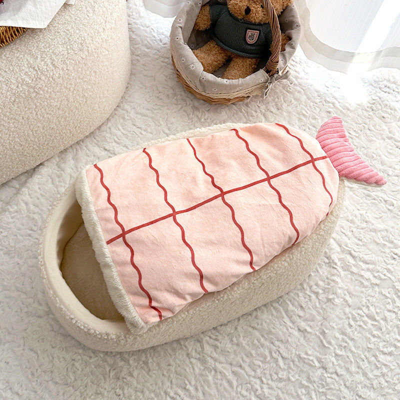 New Pet Nest Warm Sushi Modeling Dog Mattress Removable Autumn And Winter New Product Cat Nest Kennel Universal In All Seasons