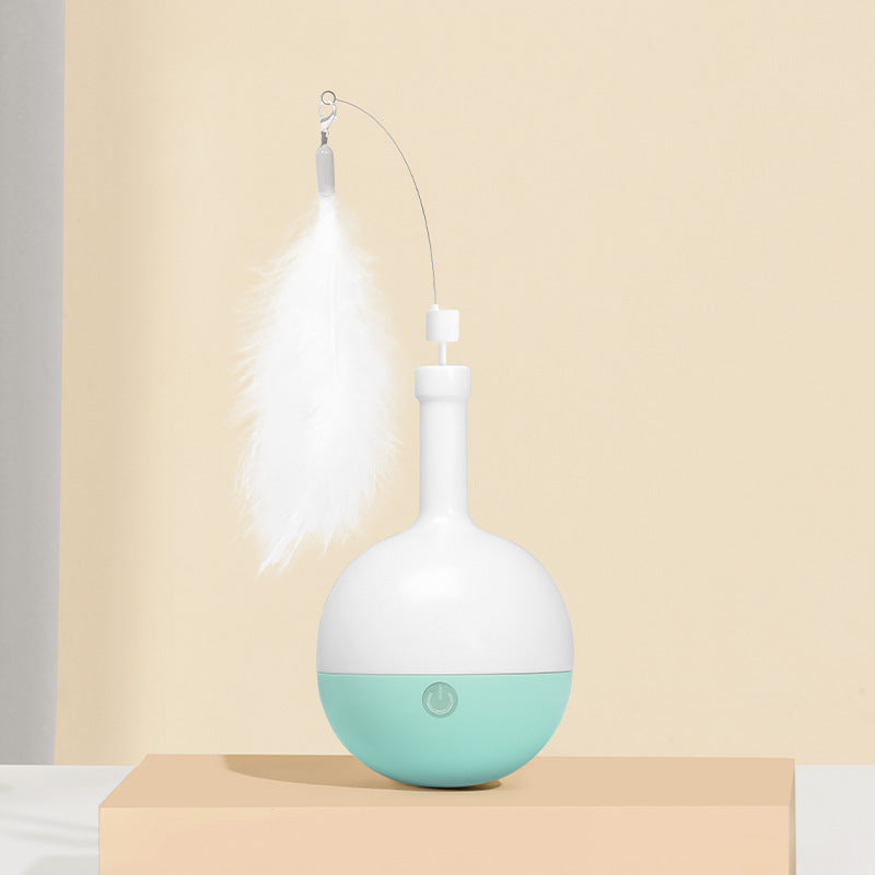 Cat Toys For Indoor Cats Ultra Quiet Interactive Cat Toy Random Moving Auto Matic Cat Feather Toy For Bored Cats Auto Timer Off Rechargeable Smart Cat Toys