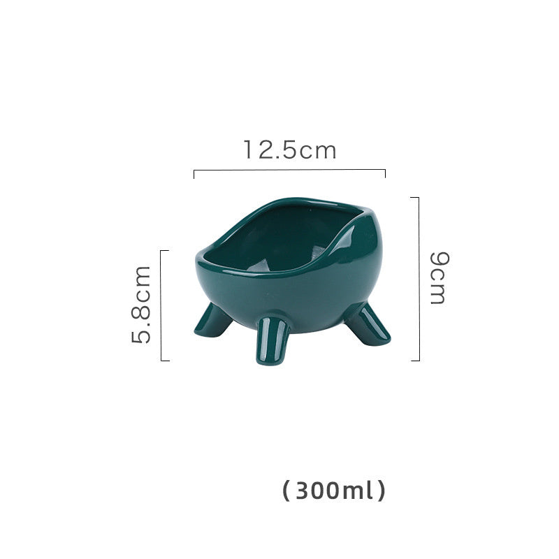 Cat Food Bowl For Cats And Small Dog Four-Legs Ceramic Cat Food And Water Bowls For Indoor Cute Cat Stability Food Dish