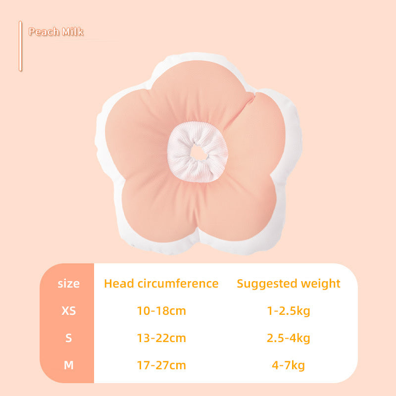 Cat Flower Cotton Neck Pet Collar Adjustable Anti-Bite Surgery Cute Solar Flower Neck Cone Beauty Head Cover