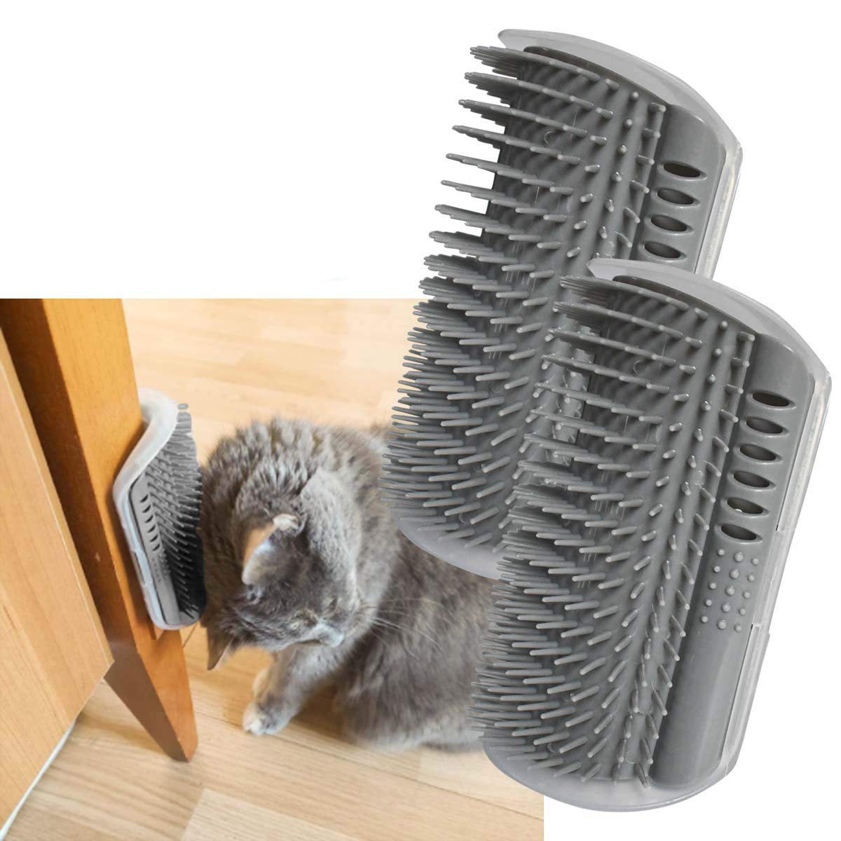 Cat Self Groomer Arch Self Cleaning Slicker Brush Upgraded Cat Brushes Wall Corner For Shedding Grooming, Softer Massager Comb Interactive Toy For Short Long Haired Dog Kitten Puppy