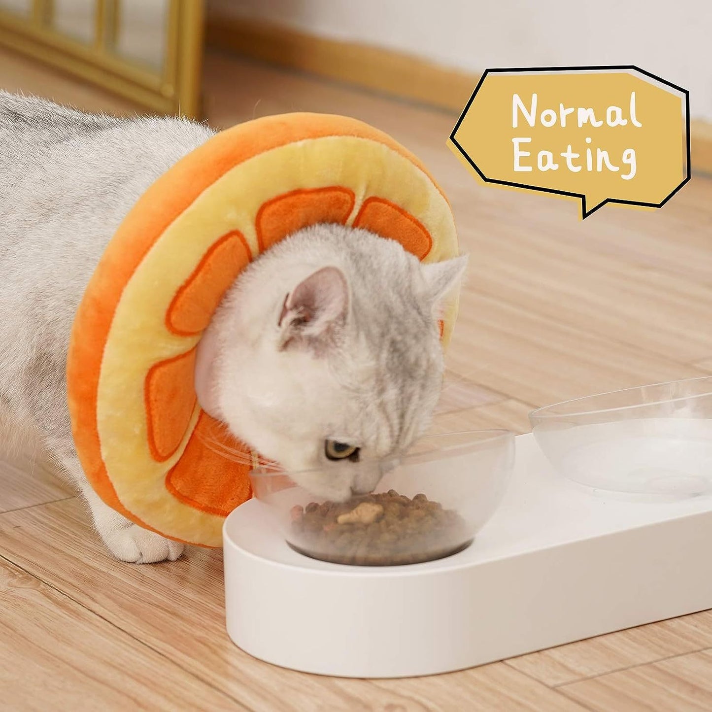 Cute Cat Collar Cone For Recovery After Surgery Adjustable Cat Cone With Soft Fabric For Kittens