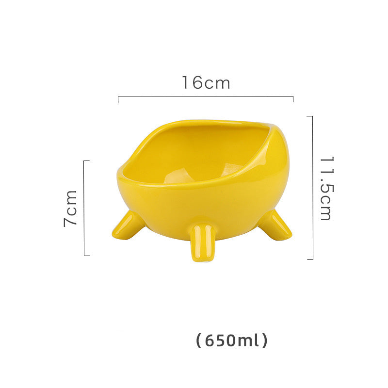 Cat Food Bowl For Cats And Small Dog Four-Legs Ceramic Cat Food And Water Bowls For Indoor Cute Cat Stability Food Dish