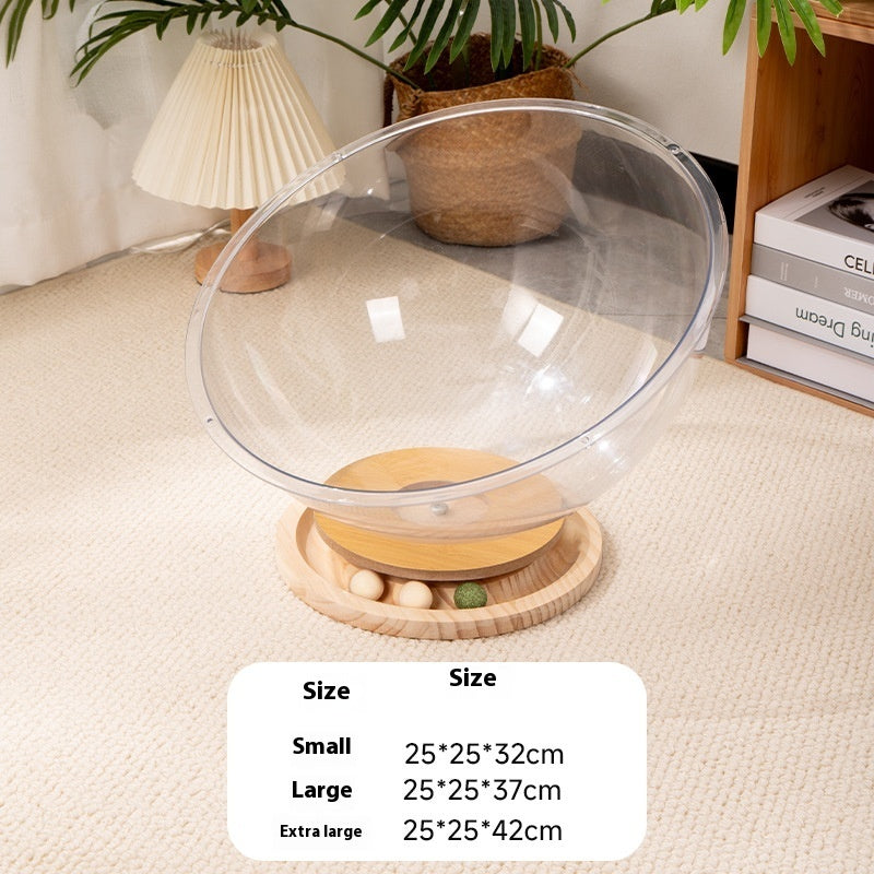 New Cat Space Capsule Bathtub Transparent Acrylic