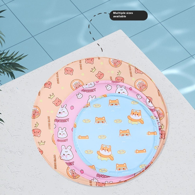 Pet Ice Mat Round Gel Dog Multifunctional Cooling Cool Pad