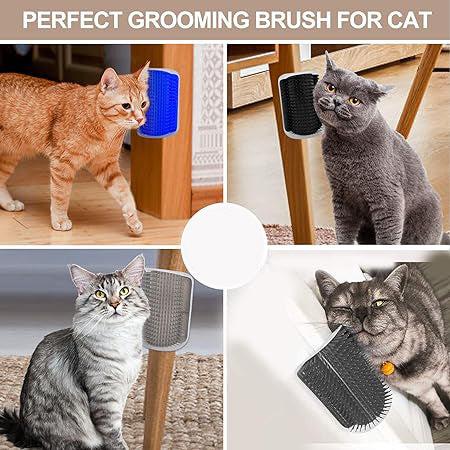 Cat Self Groomer Arch Self Cleaning Slicker Brush Upgraded Cat Brushes Wall Corner For Shedding Grooming, Softer Massager Comb Interactive Toy For Short Long Haired Dog Kitten Puppy
