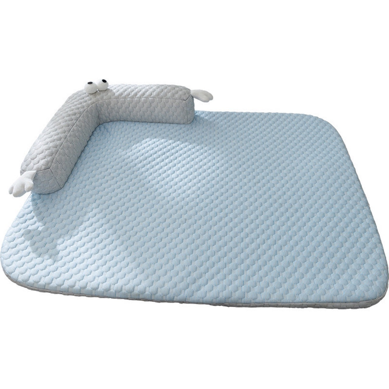 Refreshing Pet Bed With Big-eyed Monster Design Breathable Non Slip Polyester Sofa Cushion For Dogs And Cats Summer Floor Sleeping Pad For Home And Outdoor Use