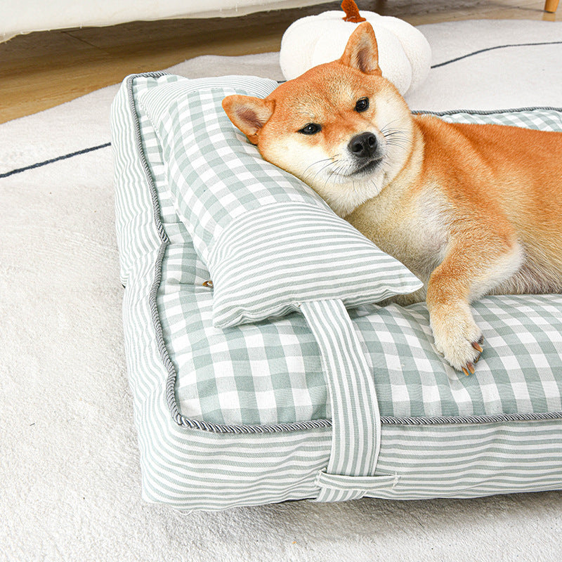 Pet Nest Dog Cushion, Warm In Autumn And Winter, Fully Removable And Washable Dog Bed, Thickened, Comfortable And Warm Cat And Dog Sleeping Mat