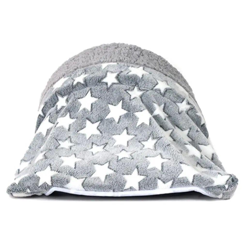 Cat Winter Sleeping Bag Cozy Arch-Shaped Burrowing Cat Bed Snuggle Sack Washable Cat Tent Covered Cat Bed Enclosed For